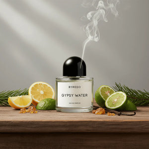 Byredo Gypsy Water EDP kvepalų buteliukas – citrusų ir medienos natų gaivus nišinis unisex aromatas, Aroma Tale