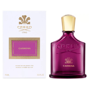 Creed Carmina EDP kvepalų pakuotė ir buteliukas – prabangus gėlių nišinis aromatas moterims