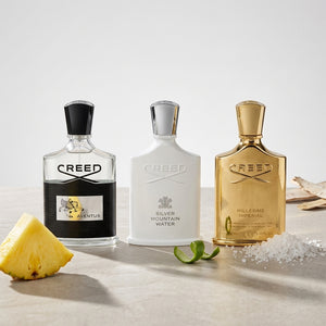 CREED Discovery Set kvepalų mėginukai 3×3 ml – Aventus, Silver Mountain Water, Millésime Impérial, Aroma Tale