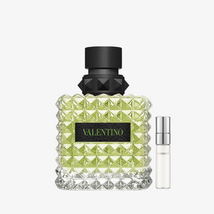 Valentino Donna Born in Roma Green Stravaganza EDP kvepalu meginukas moterims su zalios arbatos ir jazminu natomis – gaivus geliu aromatas