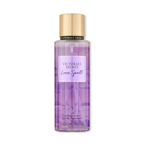 Victoria's Secret Love Spell kūno dulksna 250 ml moterims su persikų ir vyšnių žiedų natomis – gaivus vaisinis body mist kasdienai