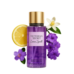 Victoria's Secret Love Spell kūno dulksnos buteliukas 250 ml – vaisinis gėlių aromatas moterims kasdieniam naudojimui