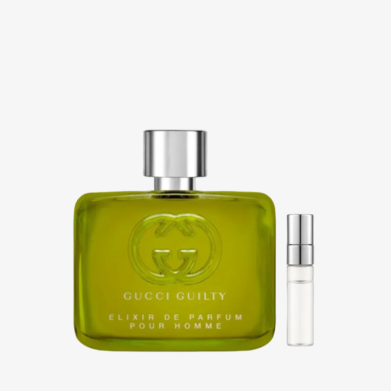 Gucci Guilty Elixir EDP kvepalų mėginukas su atomaizeriu vyrams – vanilės, ambros ir medienos intensyvus aromatas, Aroma Tale