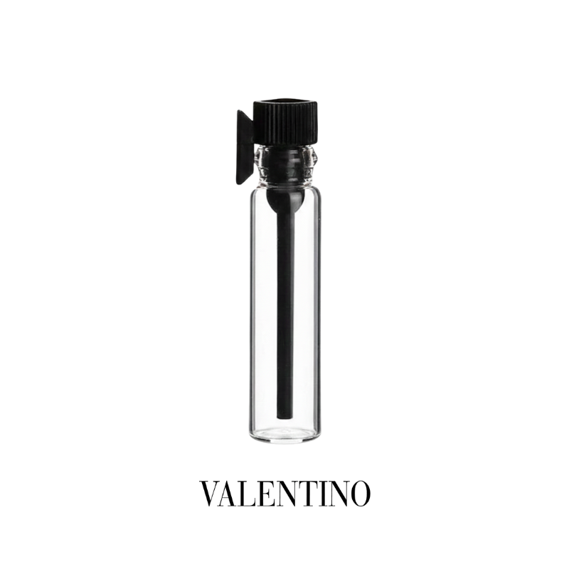 Valentino Born in Roma EDT kvepalų mėginukas 1 ml su originaliu kvepalų buteliuku – modernus aromatinis medienos aromatas vyrams, Aroma Tale