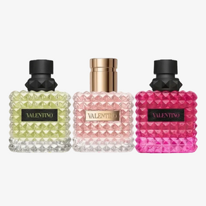 Valentino Donna Discovery Set 3×3 ml – Donna EDP, Born in Roma Extradose, Green Stravaganza kvepalų mėginukų rinkinys moterims, Aroma Tale